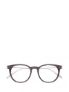 Saint Laurent Round Frame Glasses In Brown