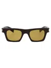 Saint Laurent Square-frame Acetate Sunglasses With Saddle Nose Bridge In Brown-brown-brown