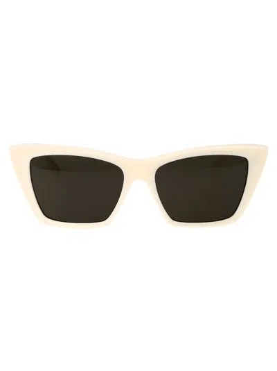 Saint Laurent Eyewear Eyewear In Ivory-ivory-grey