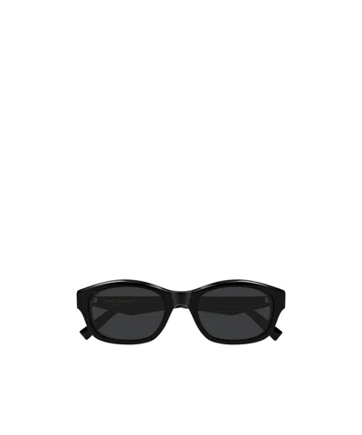 Saint Laurent Eyewear Geometric Frame Sunglasses In Black