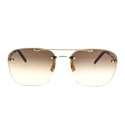 Saint Laurent Eyewear Sunglasses In Gold