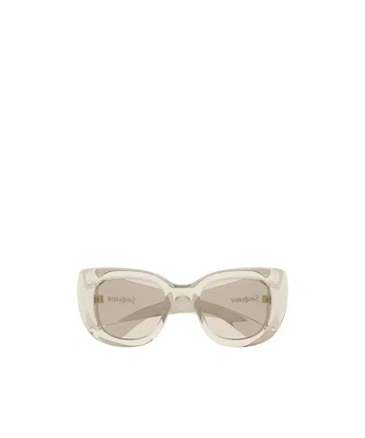Saint Laurent Eyewear Howl Butterfly Frame Sunglasses In Gray