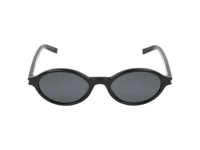Saint Laurent Eyewear Jeanne Oval Frame Sunglasses In Black