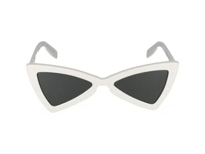 Saint Laurent Geometric-frame Sunglasses In White