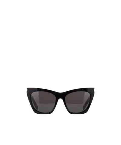 Saint Laurent Eyewear Kate Cat-eye Frame Sunglasses In Black