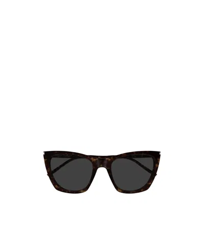 Saint Laurent Eyewear Kate Thin Cat-eye Sunglasses In Black