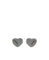 Saint Laurent Eyewear Loulou Heart-shape Frame Sunglasses In Gray