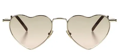 Saint Laurent Eyewear Loulou New Wave Sunglasses In Gold
