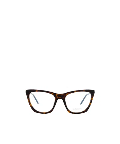 Saint Laurent Eyewear Opt Kate Cat Eye Frame Glasses In Brown
