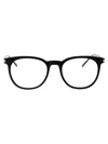 Saint Laurent Eyewear Optical In 001 Black Black Transparent
