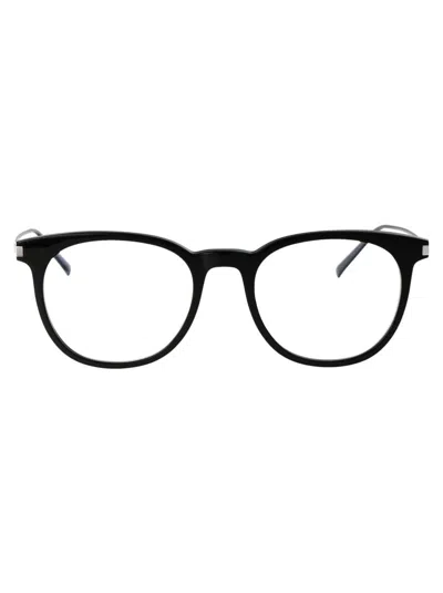 Saint Laurent Eyewear Optical In 001 Black Black Transparent