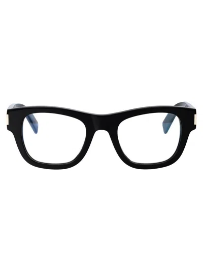 Saint Laurent Eyewear Optical In 001 Black Black Transparent