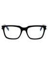 Saint Laurent Square-frame Glasses In 001 Black Crystal Transparent