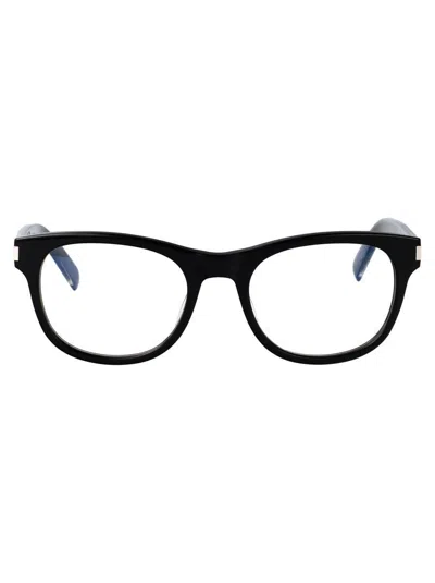 Saint Laurent Eyewear Optical In 001 Black Crystal Transparent