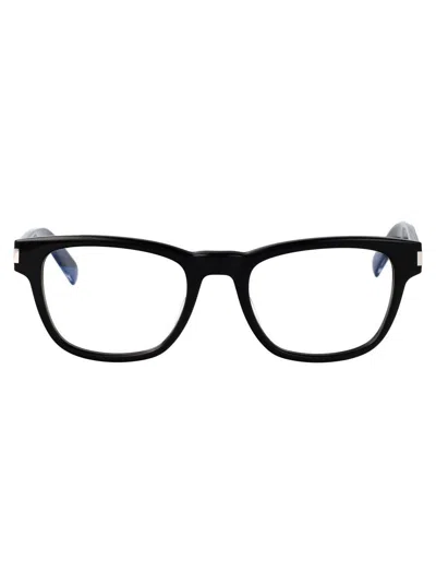 Saint Laurent Eyewear Optical In 001 Black Crystal Transparent