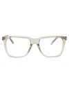 Saint Laurent Square-frame Glasses In Beige-beige-transparent