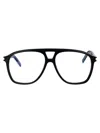 Saint Laurent Black Black Transparent Acetate Glasses In Black