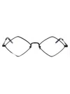 Saint Laurent Sl 302 Lisa Opt Linea Classic 001 Black Trasparent Glasses In Black-black-transparent