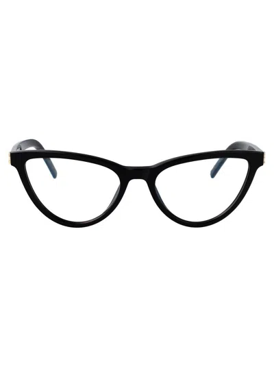 Saint Laurent Eyewear Optical In Black-black-transparent