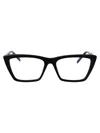 Saint Laurent Sl 737 Mica Thin Opt Glasses In Black-black-transparent