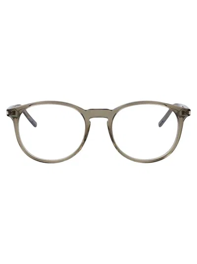 Saint Laurent Eyewear Optical In Brown-brown-transparent