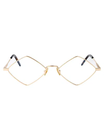 Saint Laurent Eyewear Optical In Gold-gold-transparent