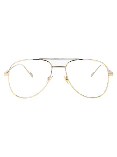 Saint Laurent Eyewear Optical In Gold-gold-transparent