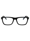 Saint Laurent Black-black-transparent Recycled Acetate Glasses In Black