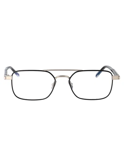 Saint Laurent Eyewear Optical In Silver-crystal-transparent