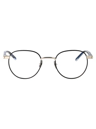 Saint Laurent Eyewear Optical In Silver-crystal-transparent