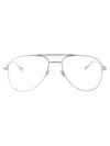 Saint Laurent Classic Glasses In Silver-silver-transparent