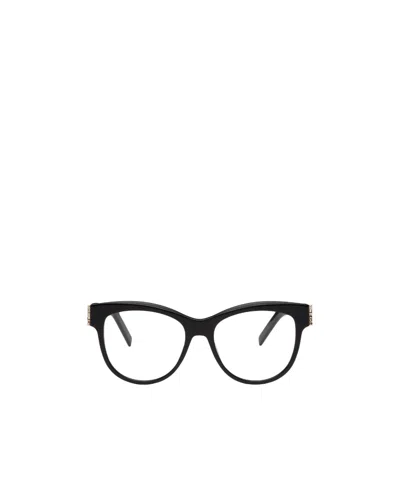 Saint Laurent Eyewear Oval Frame Glasses In Black