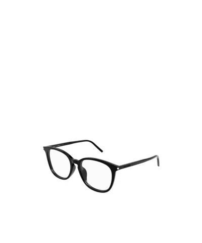 Saint Laurent Eyewear Oval Frame Glasses In Black