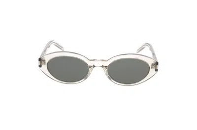 Saint Laurent Eyewear Oval Frame Sunglasses In Pink