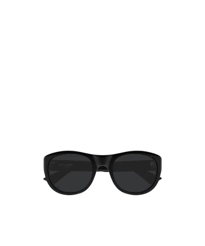 Saint Laurent Eyewear Oval-frame Sunglasses In Black