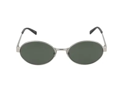Saint Laurent Sunglasses In Silver Silver Grey