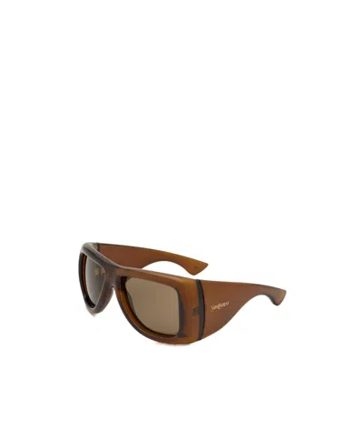Saint Laurent Eyewear Oversized Frame Sunglasses In Brown