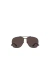 Saint Laurent Eyewear Pilot Frame Sunglasses In Brown