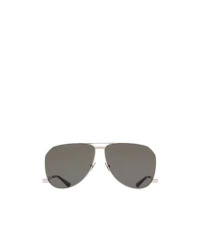 Saint Laurent Eyewear Pilot Frame Sunglasses In Gray