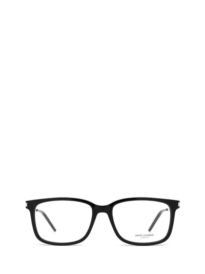Saint Laurent Eyewear Rectangle-frame Glasses In Black