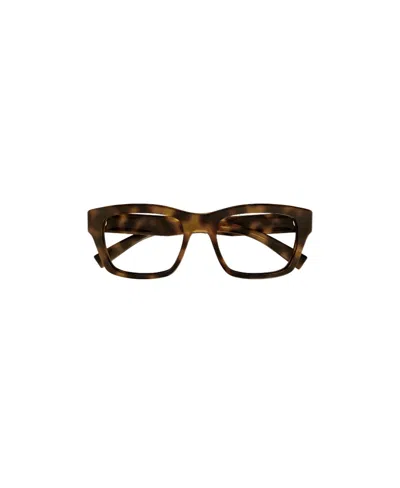 Saint Laurent Eyewear Rectangle Frame Glasses In Black