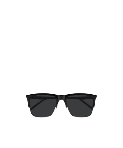 Saint Laurent Eyewear Rectangle-frame Sunglasses In Black