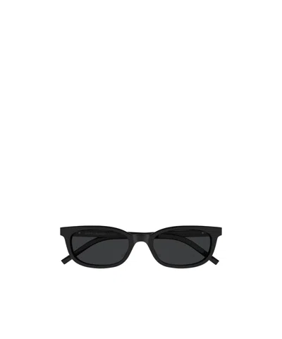 Saint Laurent Eyewear Rectangle Frame Sunglasses In Blue