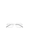 Saint Laurent Eyewear Rectangle-frame Logo Detail Glasses In Silver