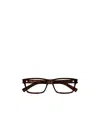 Saint Laurent Eyewear Rectangular Frame Glasses In Black