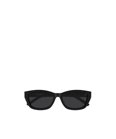 Saint Laurent Eyewear Rectangular Frame Sunglasses In Black