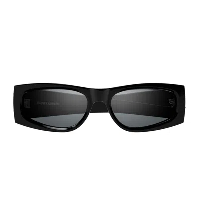 Saint Laurent Eyewear Rectangular Frame Sunglasses In Black