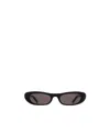 Saint Laurent Sl 557 Elongated Cat-eye Sunglasses In Black