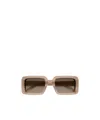 Saint Laurent Eyewear Rectangular Frame Sunglasses In Brown