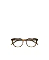 Saint Laurent Eyewear Round Frame Glasses In Brown